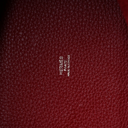 Hermes Taurillon Clemence Picotin Lock 18 PM Rubis 6 of 13