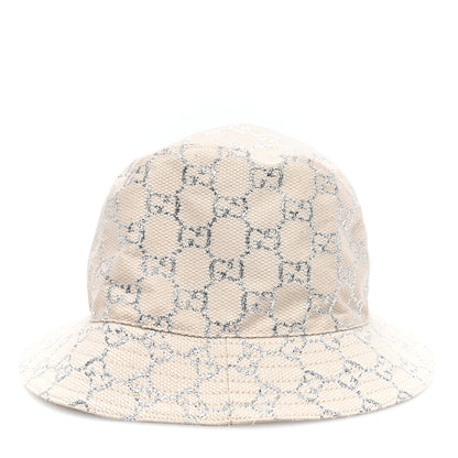 Gucci Canvas Lame GG Monogram Bucket Hat S Silver 7 of 7