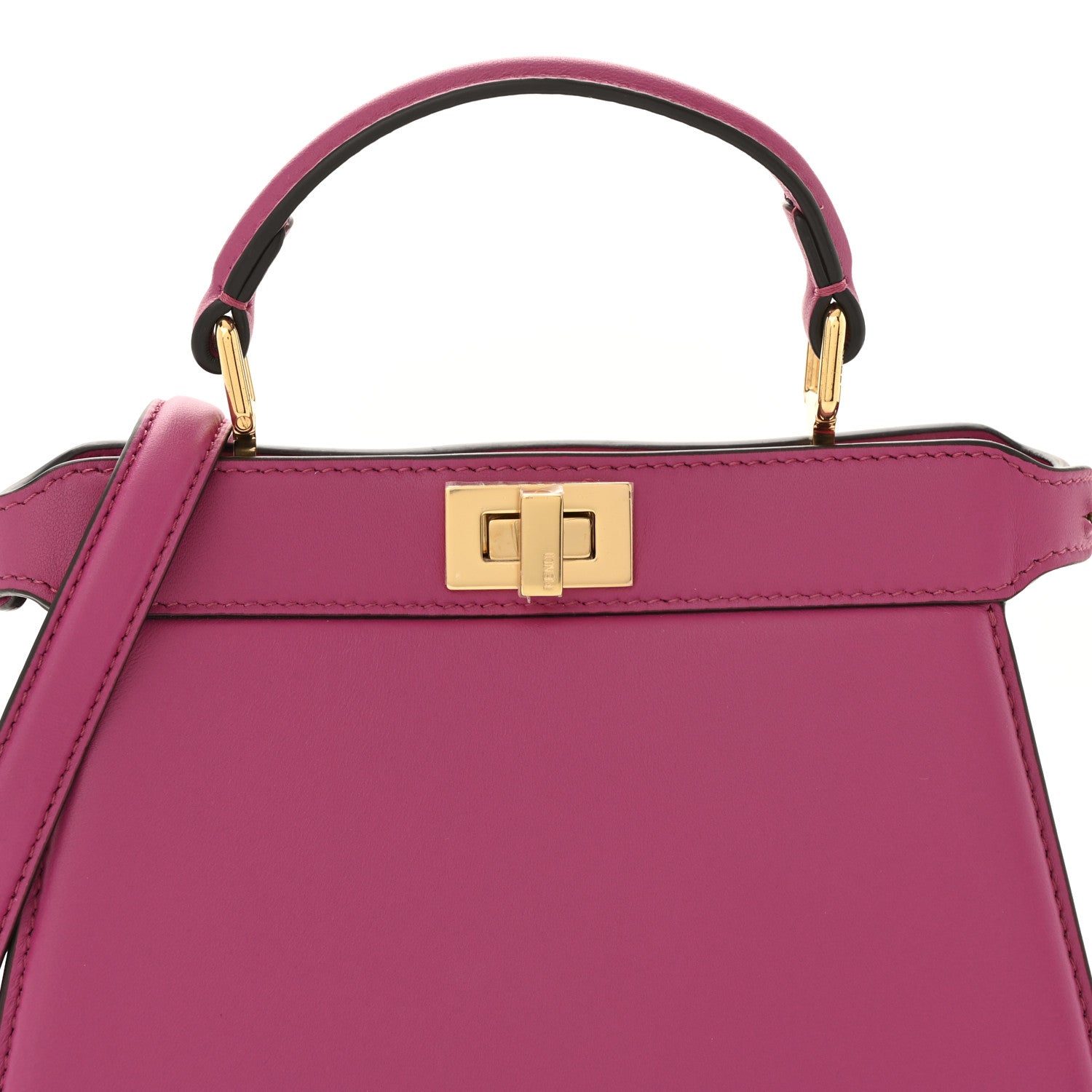 Fendi Shiny Nappa Petite Peekaboo I SEE U Satchel Ciclamino Pilar 8 of 11