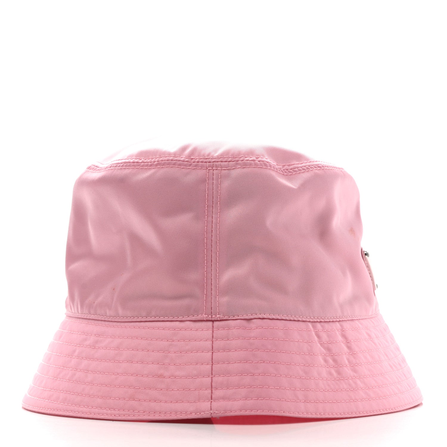 Prada Re-Nylon Metal Triangle Logo Womens Bucket Hat S Rosa 5 of 11