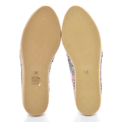 Gucci GG Supreme Monogram Blooms Espadrilles 36 Beige Multicolor Dry Rose 5 of 9