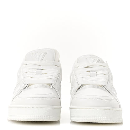 Louis Vuitton Calfskin Womens LV Trainer Sneakers 37.5 White 3 of 9