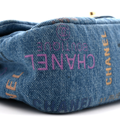 Chanel Denim Quilted Mini Denim Mood Rectangular Flap Blue Multicolor 9 of 10