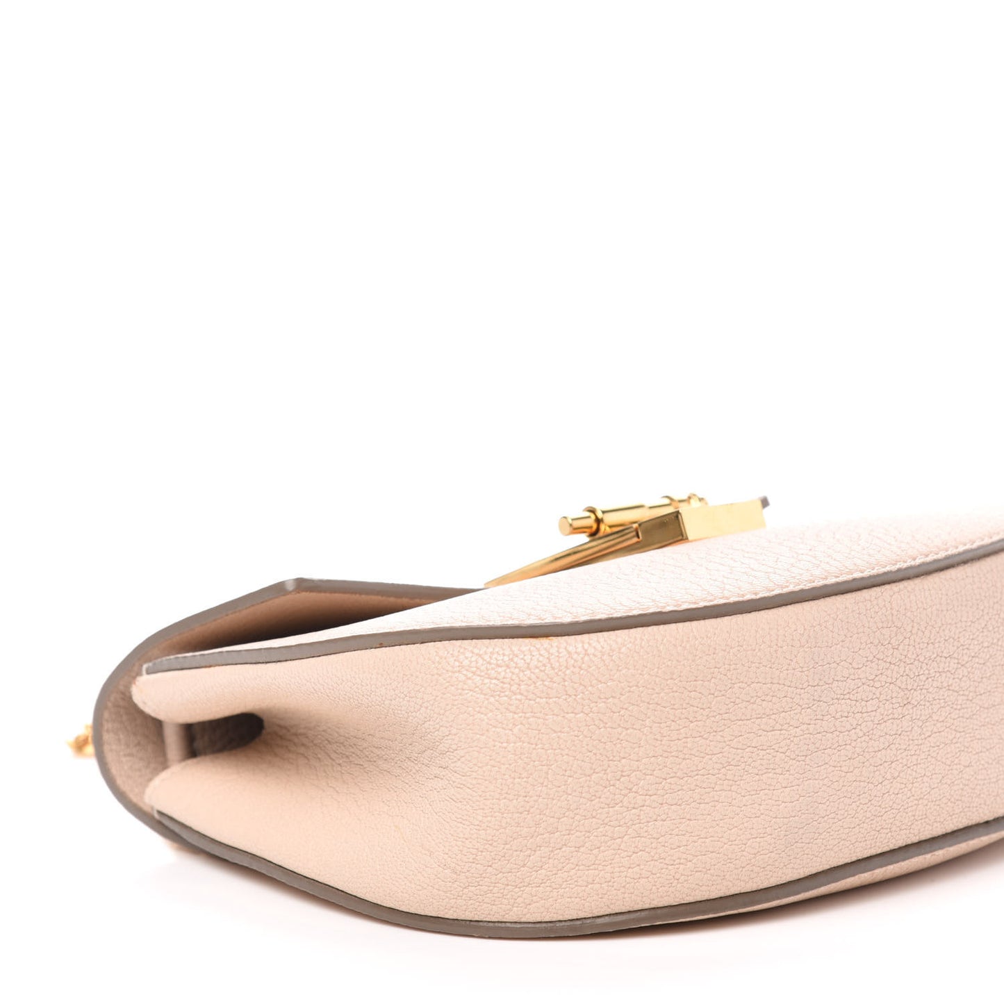 Grained Lambskin Drew Shoulder Bag Abstract White