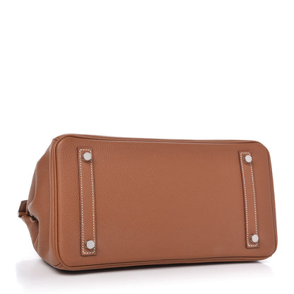 Hermes Taurillon Clemence Birkin 30 Gold 4 of 10