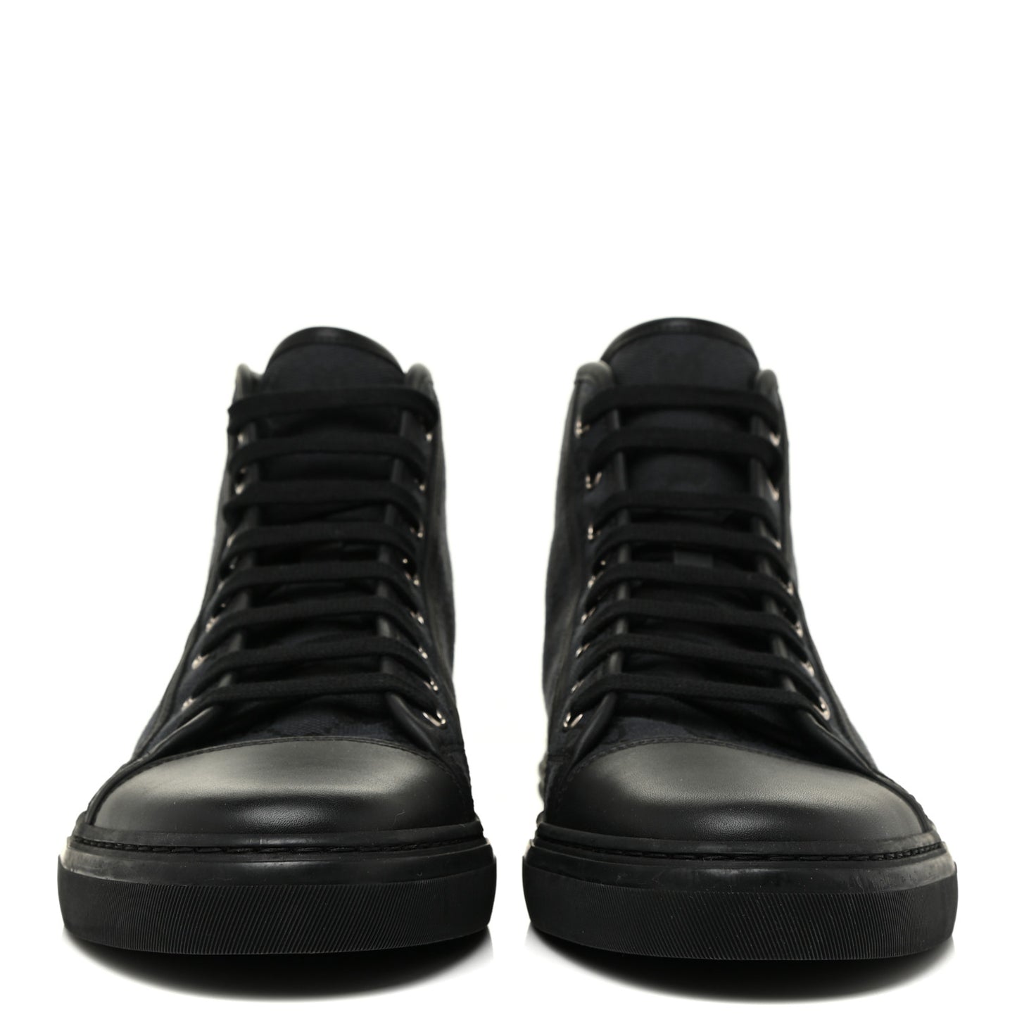 Monogram Mens High Top Sneakers Black