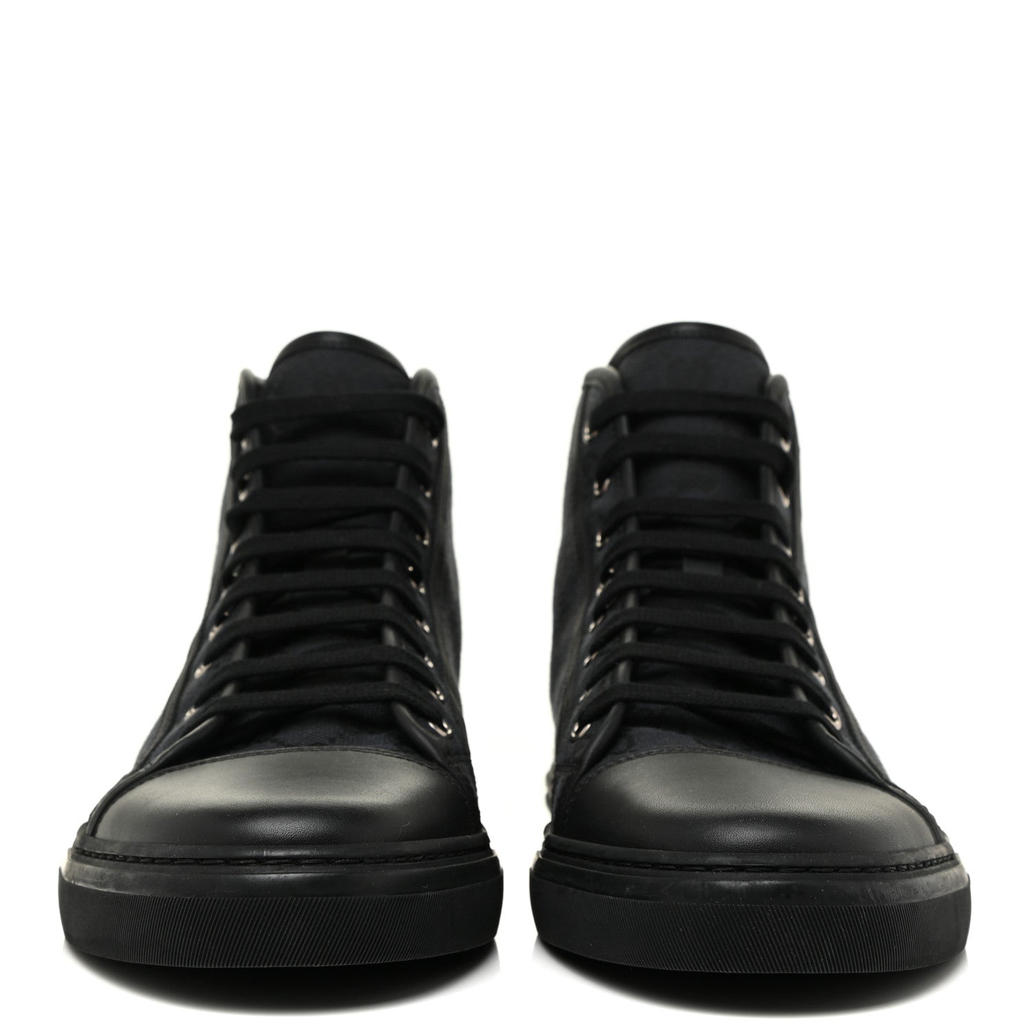 Gucci Monogram Mens High Top Sneakers Black 2 of 10