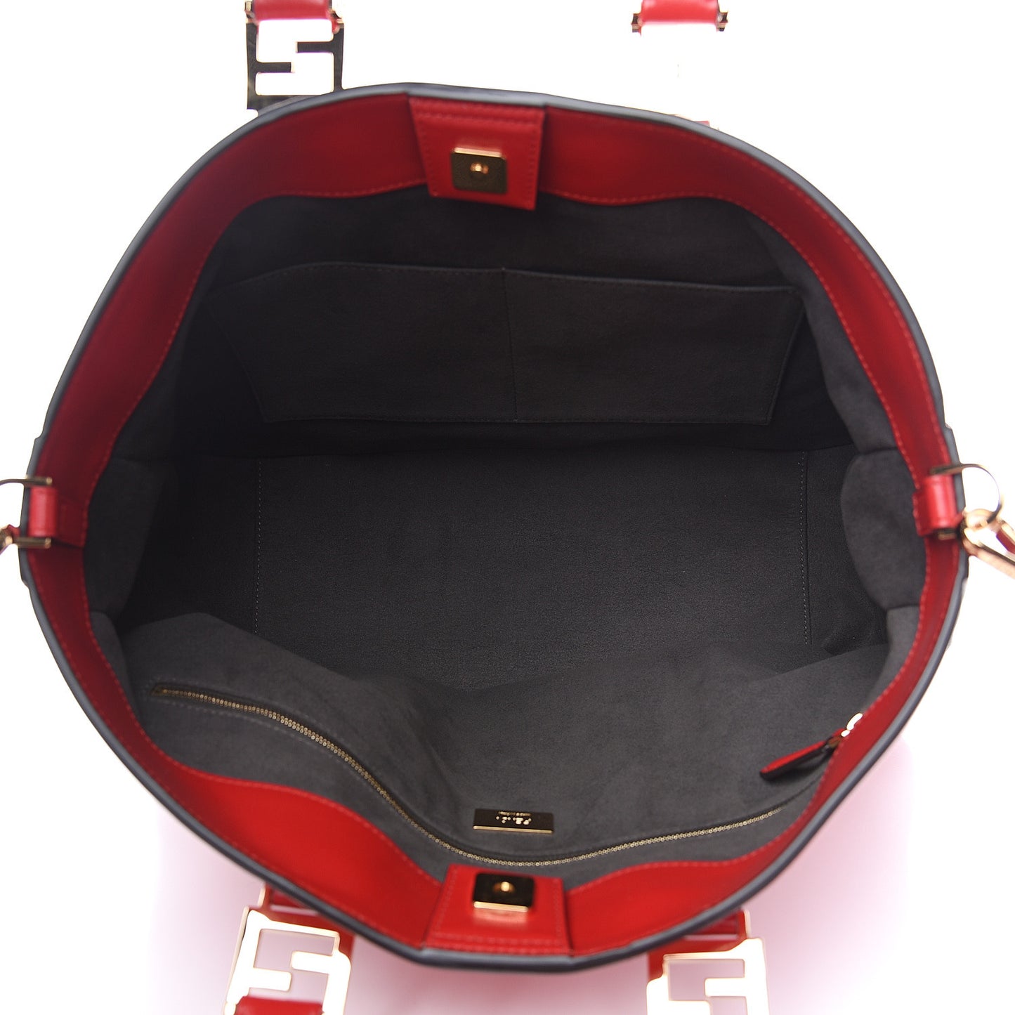 Vitello Glacier Medium FF Tote Rosso Cardinale