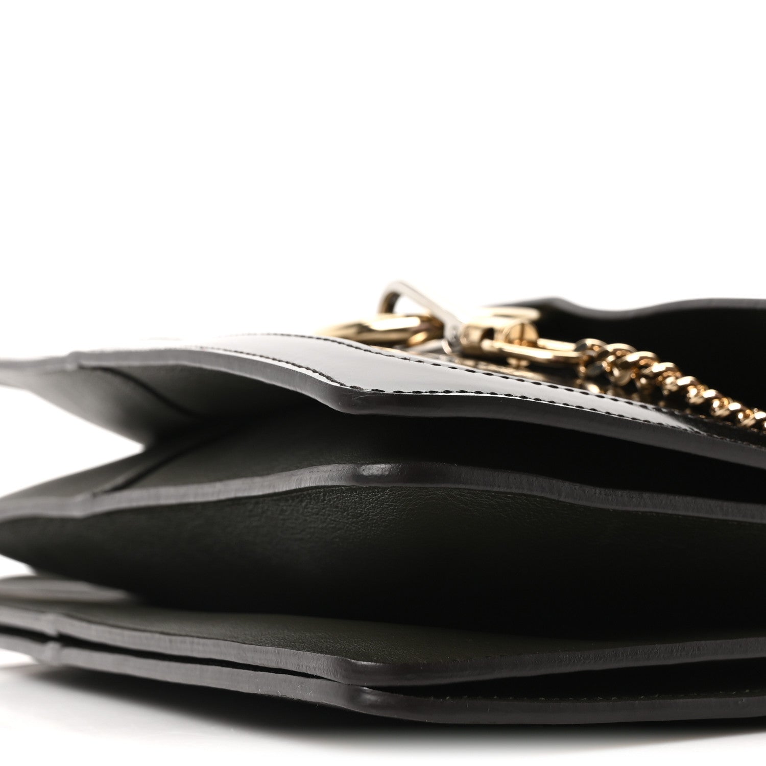 Chloe Patent Medium Faye Shoulder Bag Deep Forest 10 of 10