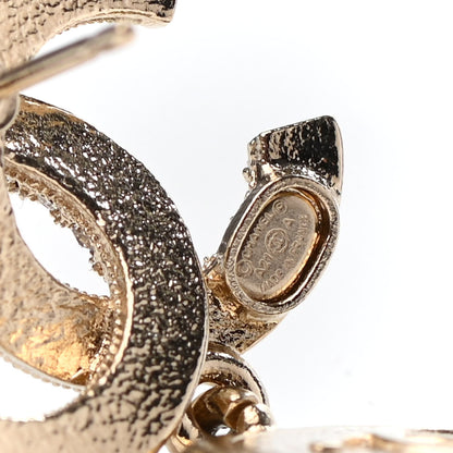 Chanel Pearl Baguette Crystal CC Drop Earrings Gold 4 of 4