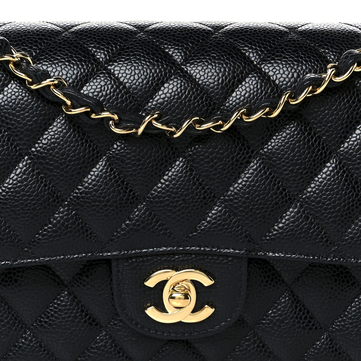 Chanel Caviar Quilted Medium Double Flap Black 9 of 11