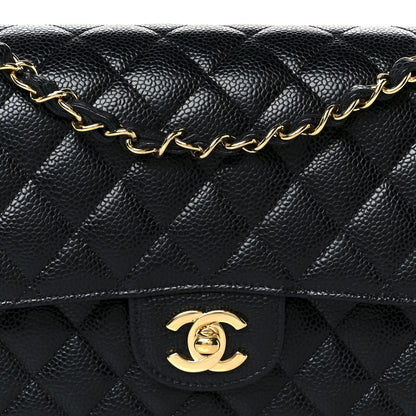 Chanel Caviar Quilted Medium Double Flap Black 9 of 11