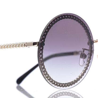 Chanel Round Chain Sunglasses 4245 Gold 8 of 9