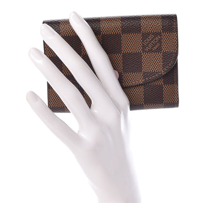 Louis Vuitton Damier Ebene Rosalie Coin Purse Rose Ballerine 2 of 8