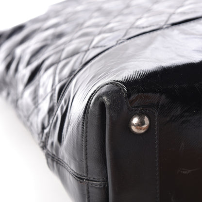 Chanel Calfskin Coated Canvas Quilted Tote Black 16 of 19