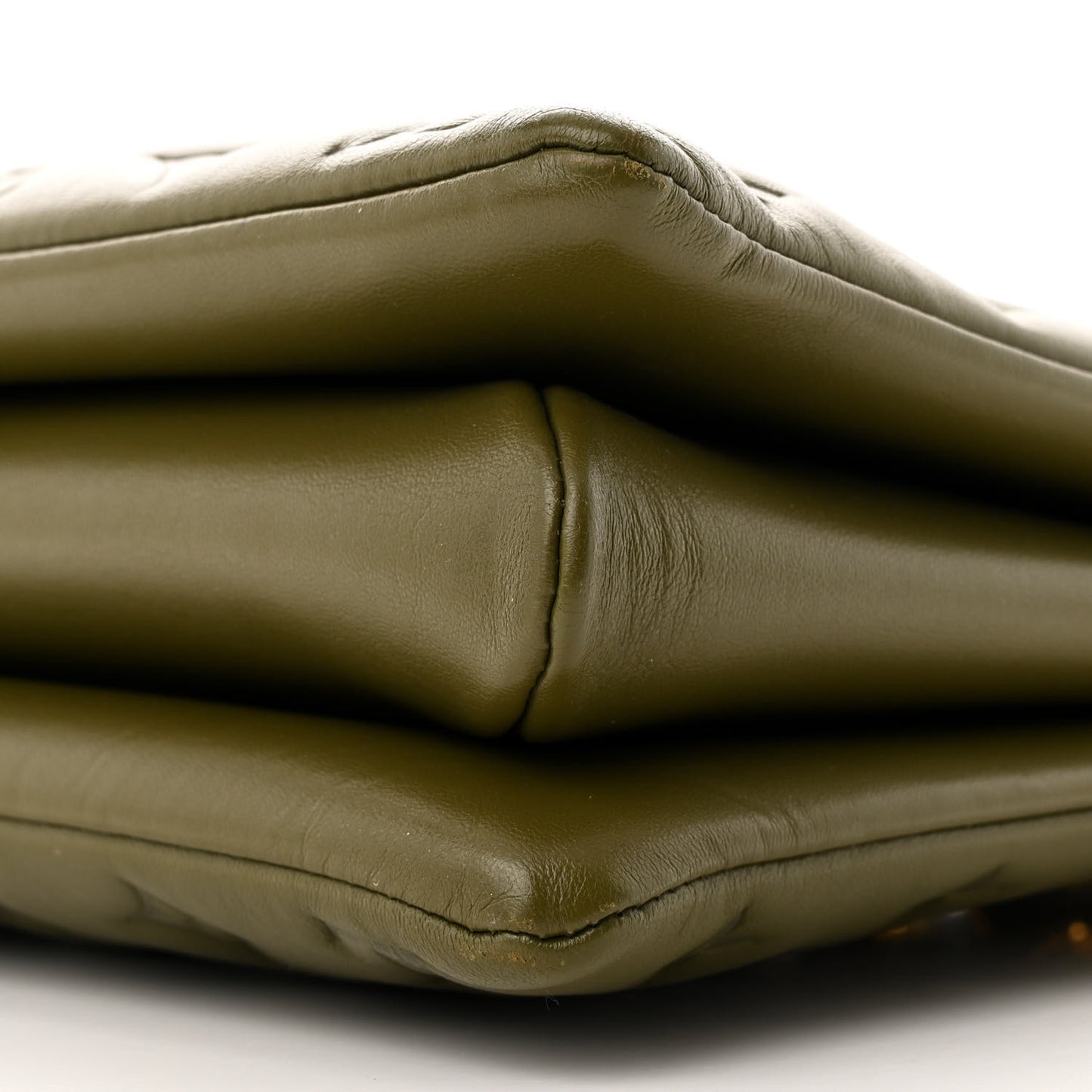 Lambskin Embossed Monogram Coussin MM Khaki