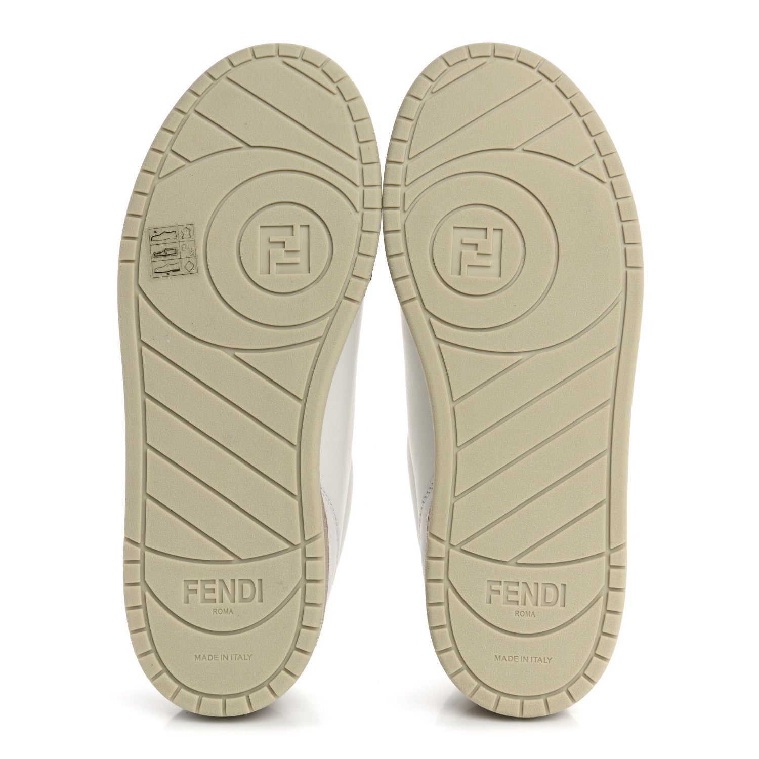 Fendi Vitello Logo Womens Low Top Sneakers 35.5 White 6 of 11