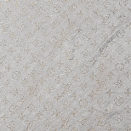 Louis Vuitton Silk Wool Monogram Shine Shawl Charcoal Greige 6 of 6