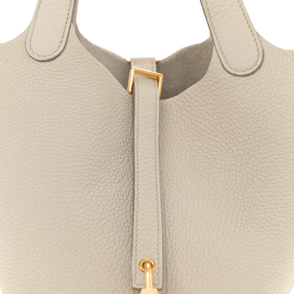 Hermes Taurillon Clemence Picotin Lock 18 PM Gris Perle 8 of 10