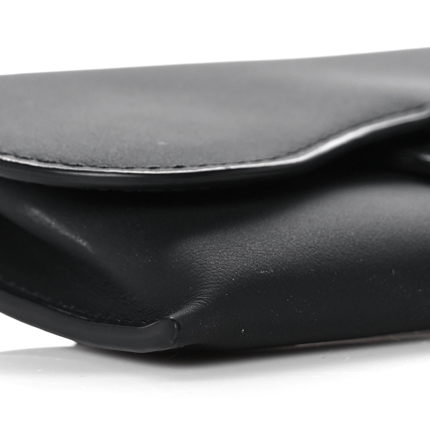Christian Dior Ultra Matte Calfskin Nano Saddle Chain Pouch Black 10 of 12