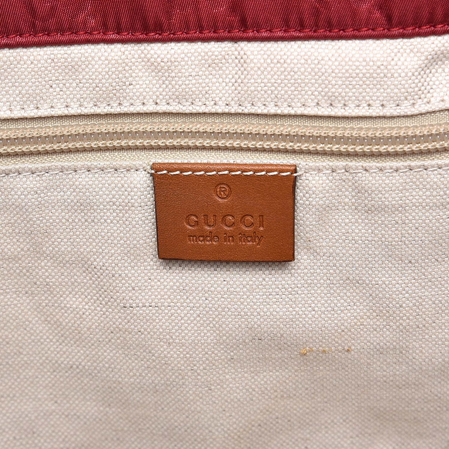 Gucci Nylon Monogram Large Tote Red 6 of 10