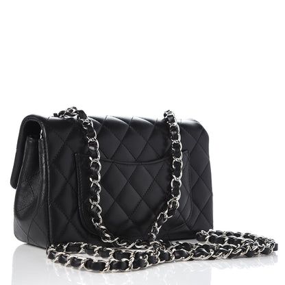 Chanel Lambskin Quilted Mini Rectangular Flap Black 3 of 8
