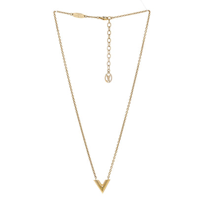 Louis Vuitton Essential V Necklace Gold 3 of 6