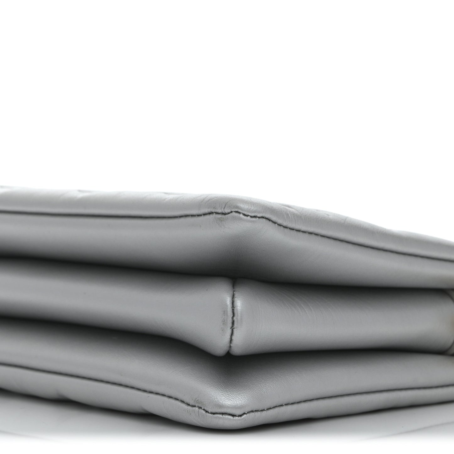 Lambskin Embossed Monogram Coussin BB Silver