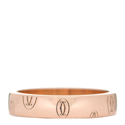 Cartier 18K Pink Gold 4mm Happy Birthday Band Ring 53 6.5 1 of 5
