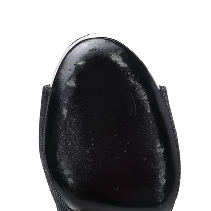 Chanel Shimmer Fabric Peep Toe Slingback Pumps 39 Black 9 of 20