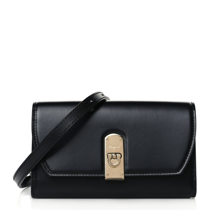 Salvatore Ferragamo Smooth Calfskin Boxyz Mini Crossbody Belt Bag Black 1 of 11