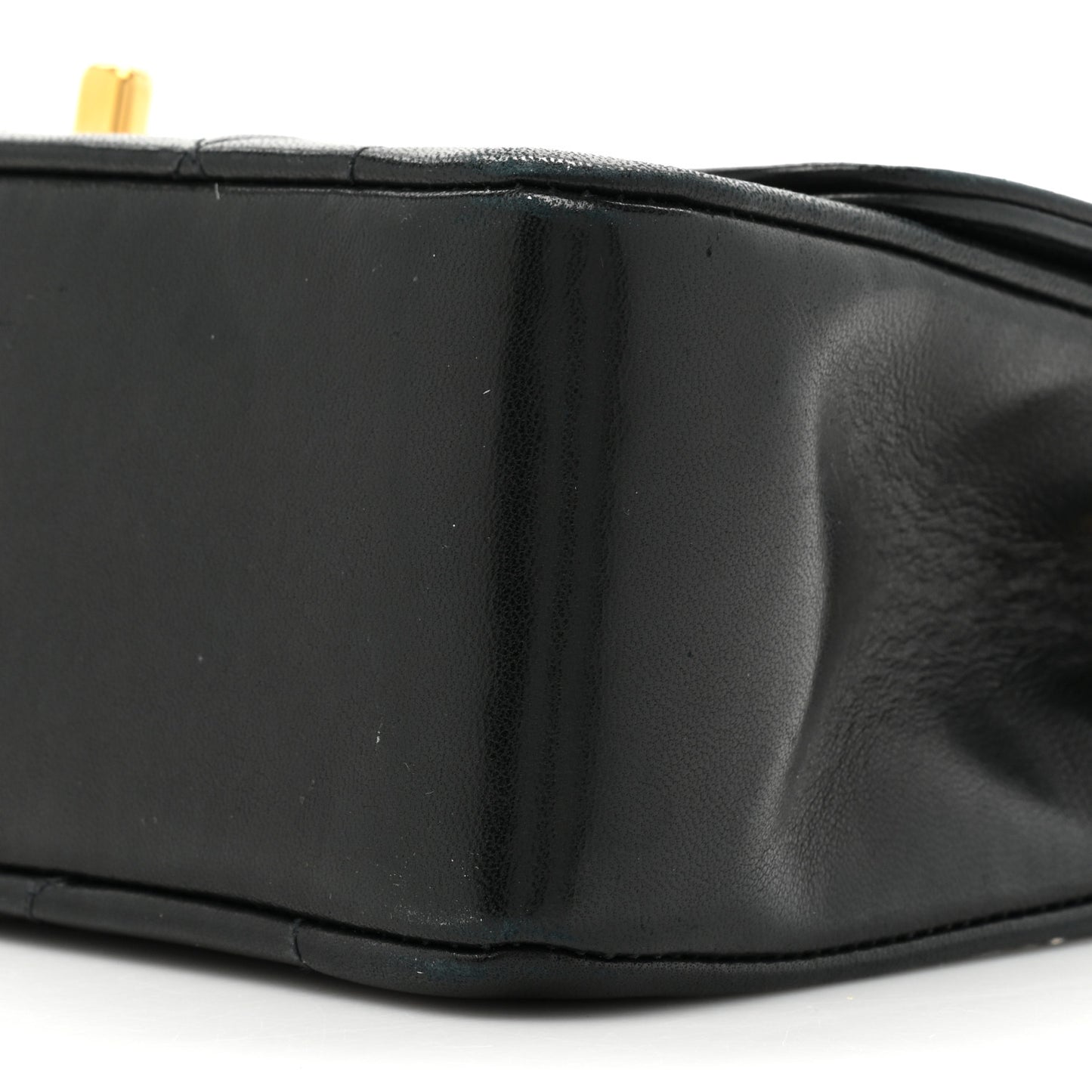 Lambskin Quilted Small Single Flap Black