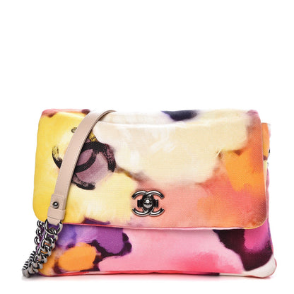Chanel Printed Canvas Flower Power Messenger Flap 1 of 14