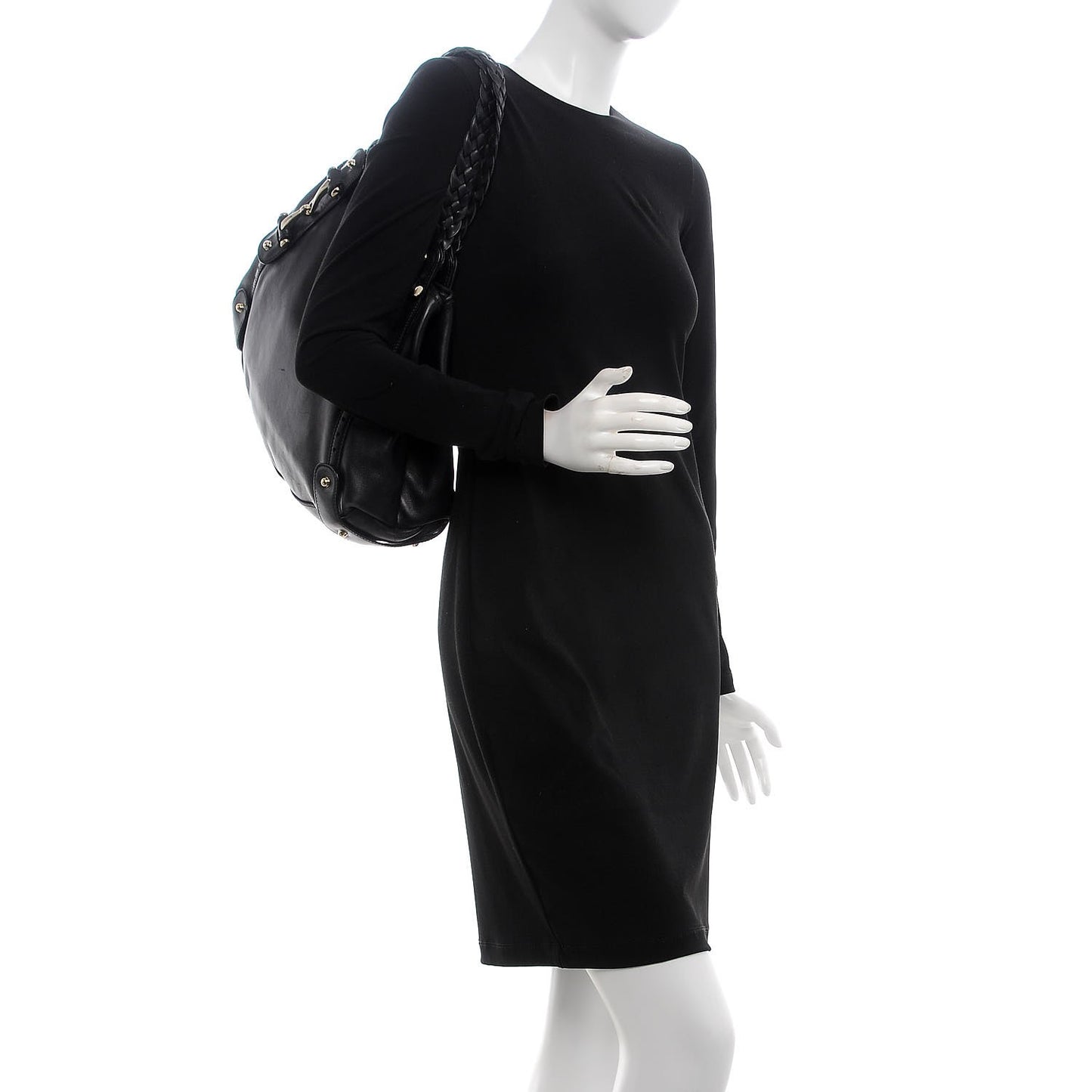 Calfskin Medium Pelham Shoulder Bag Black