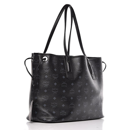 MCM Visetos Medium Liz Reversible Shopper Tote Black 5 of 17