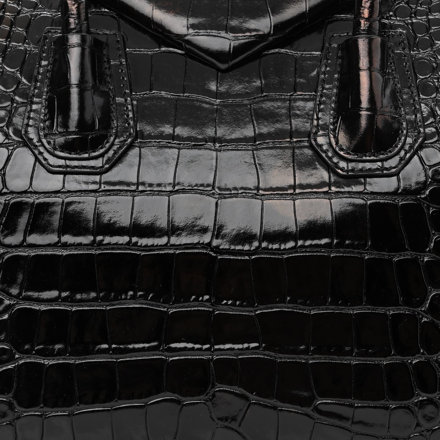 Givenchy Calfskin Crocodile Embossed Small Antigona Black 8 of 10