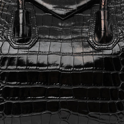 Givenchy Calfskin Crocodile Embossed Small Antigona Black 8 of 10