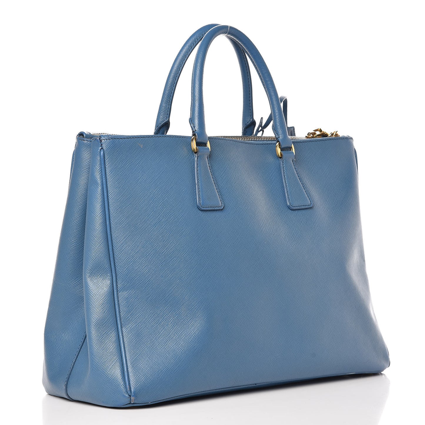 Saffiano Large Galleria Double Zip Tote Cobalto