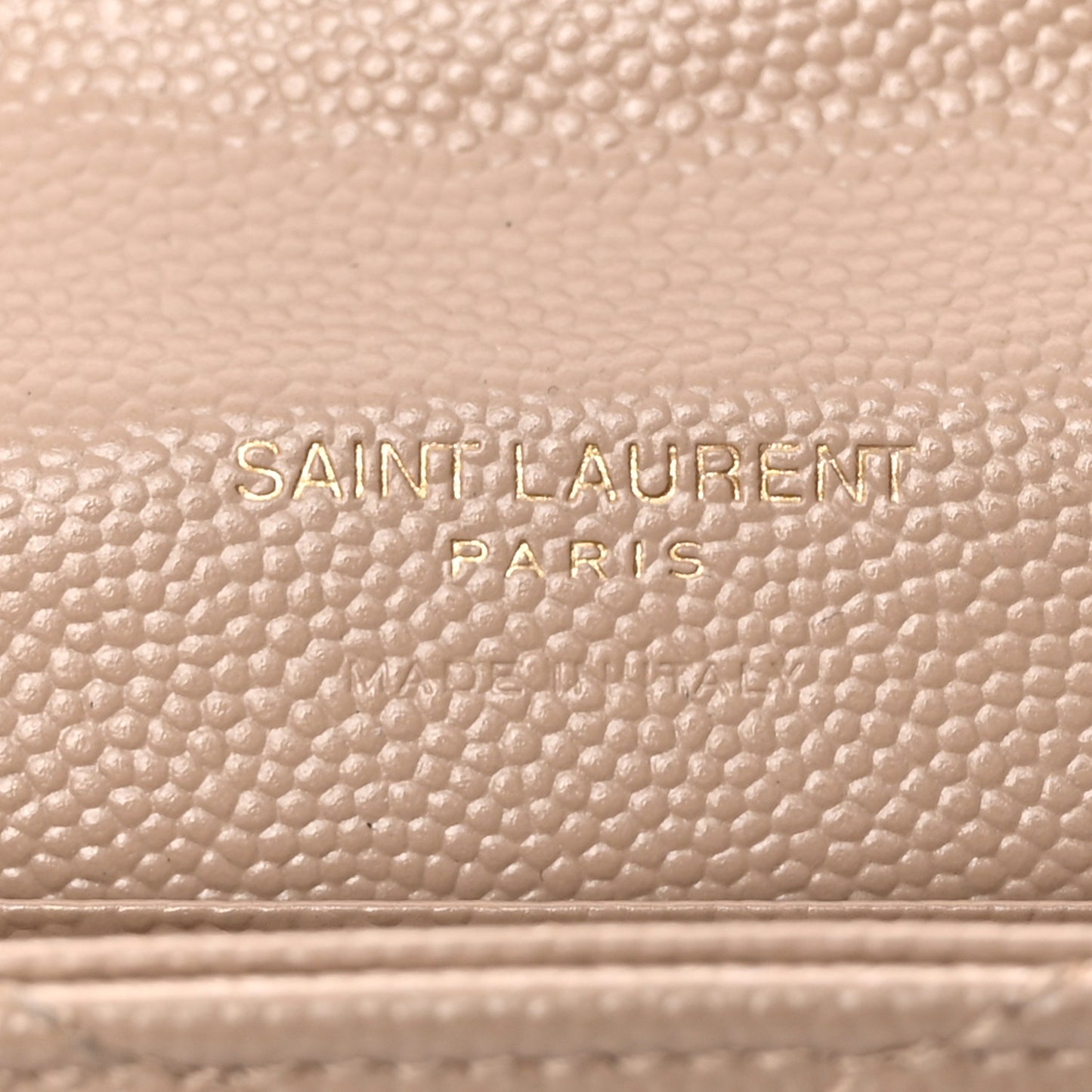 Grain De Poudre Matelasse Chevron Small Monogram Envelope Wallet Dark Beige