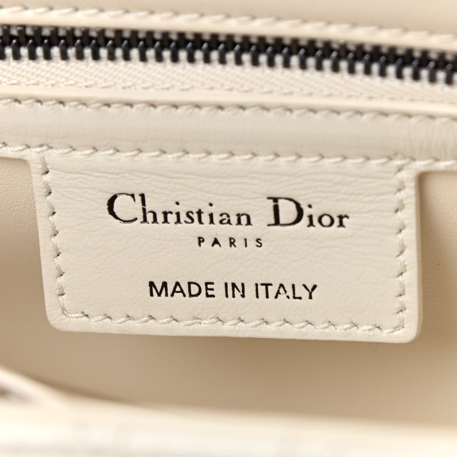 Christian Dior Lambskin Macrocannage Small Dior Caro Bag Ivory 6 of 11