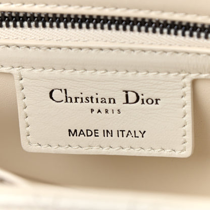 Christian Dior Lambskin Macrocannage Small Dior Caro Bag Ivory 6 of 11