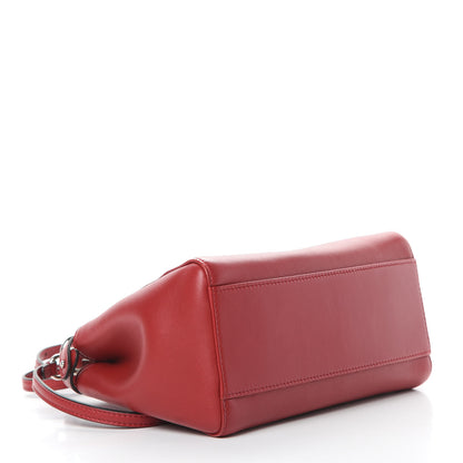 Fendi Nappa Elaphe Monster Eyes Mini Peekaboo Iconic Satchel Ruby Bois de Rose Natural 5 of 18