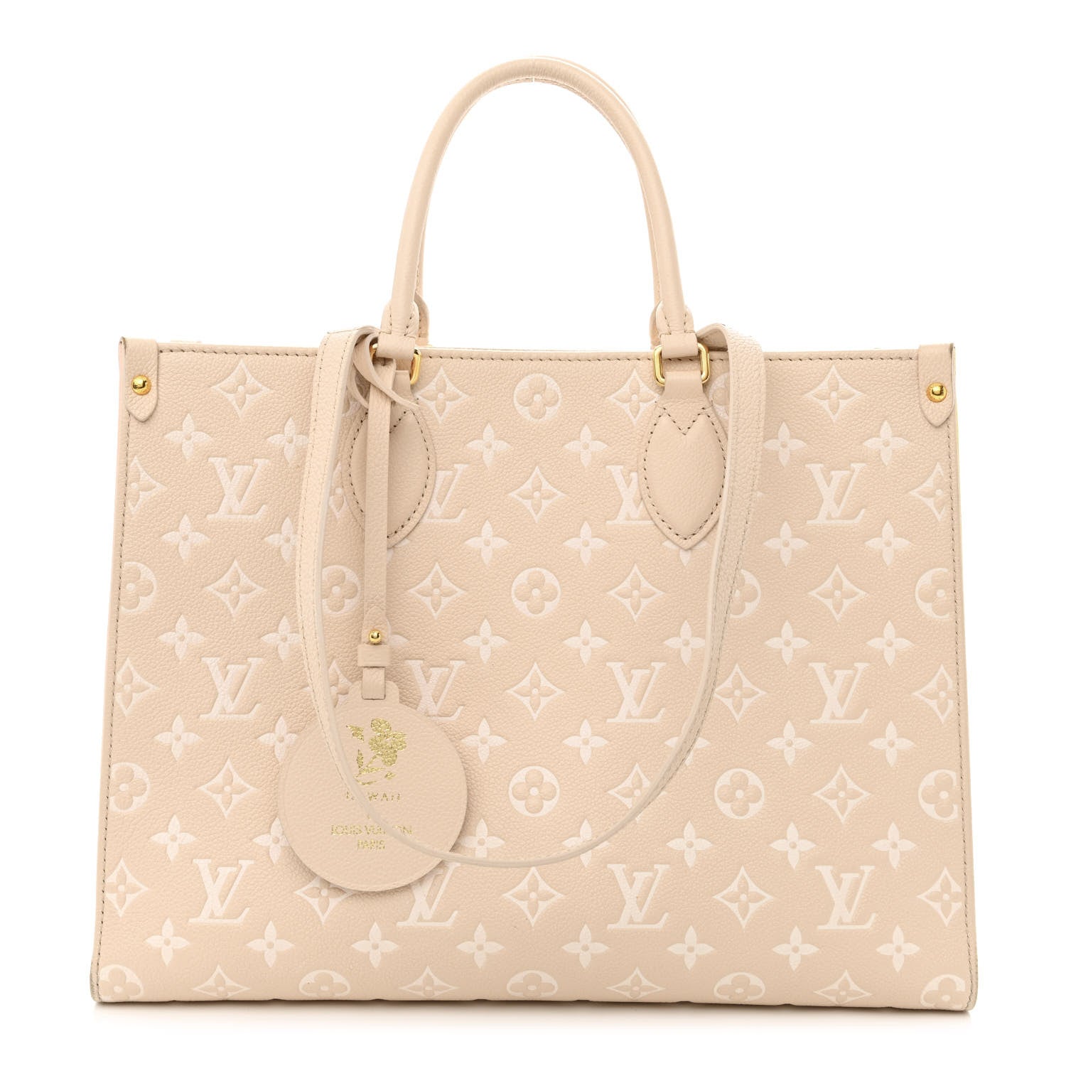 Louis Vuitton Empreinte Monogram Spring In The City Onthego MM Beige Pink Yellow 1 of 9
