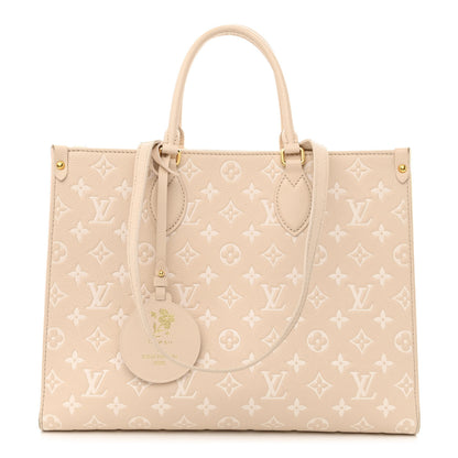 Louis Vuitton Empreinte Monogram Spring In The City Onthego MM Beige Pink Yellow 1 of 9