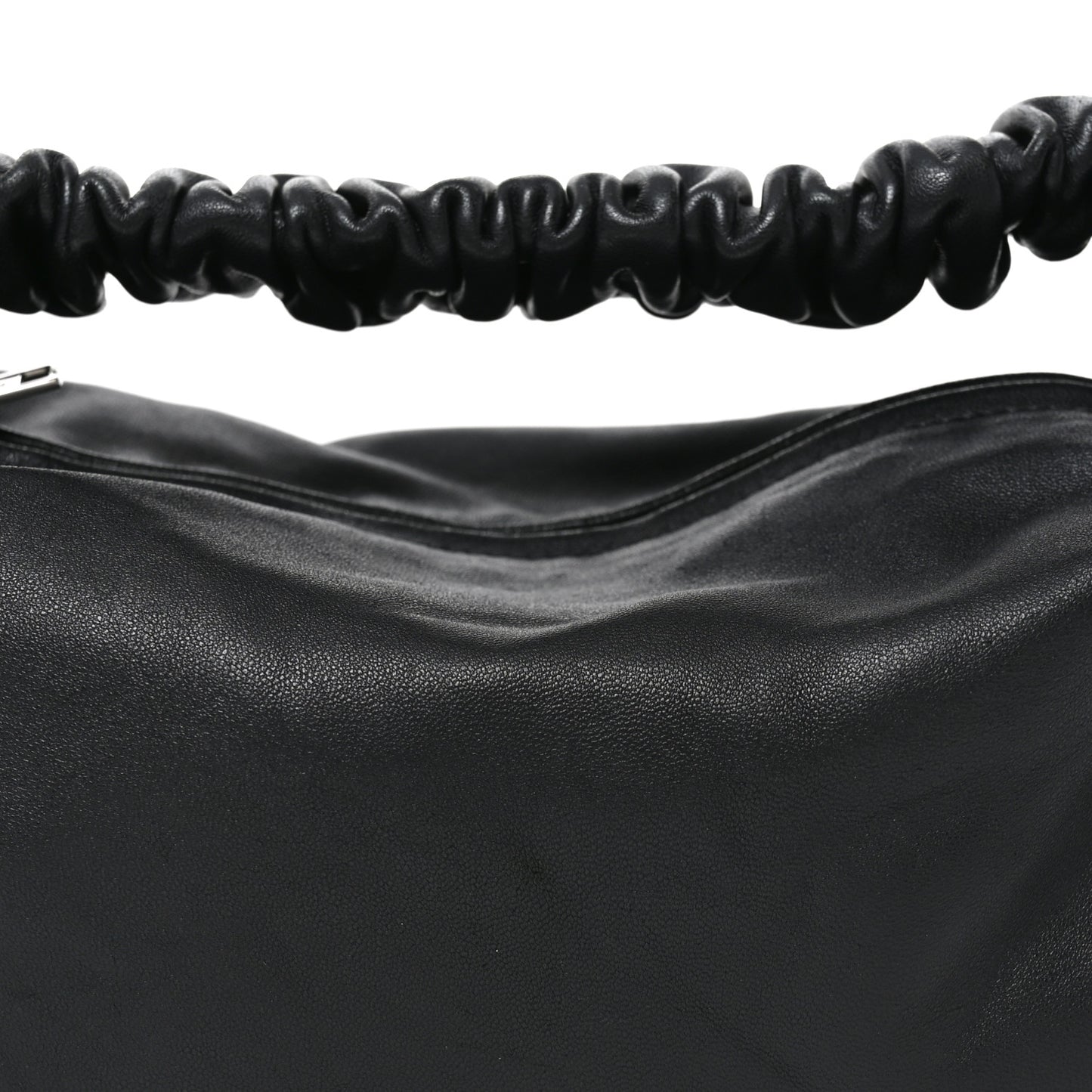 Lambskin Mini Scrunchie Bag Black