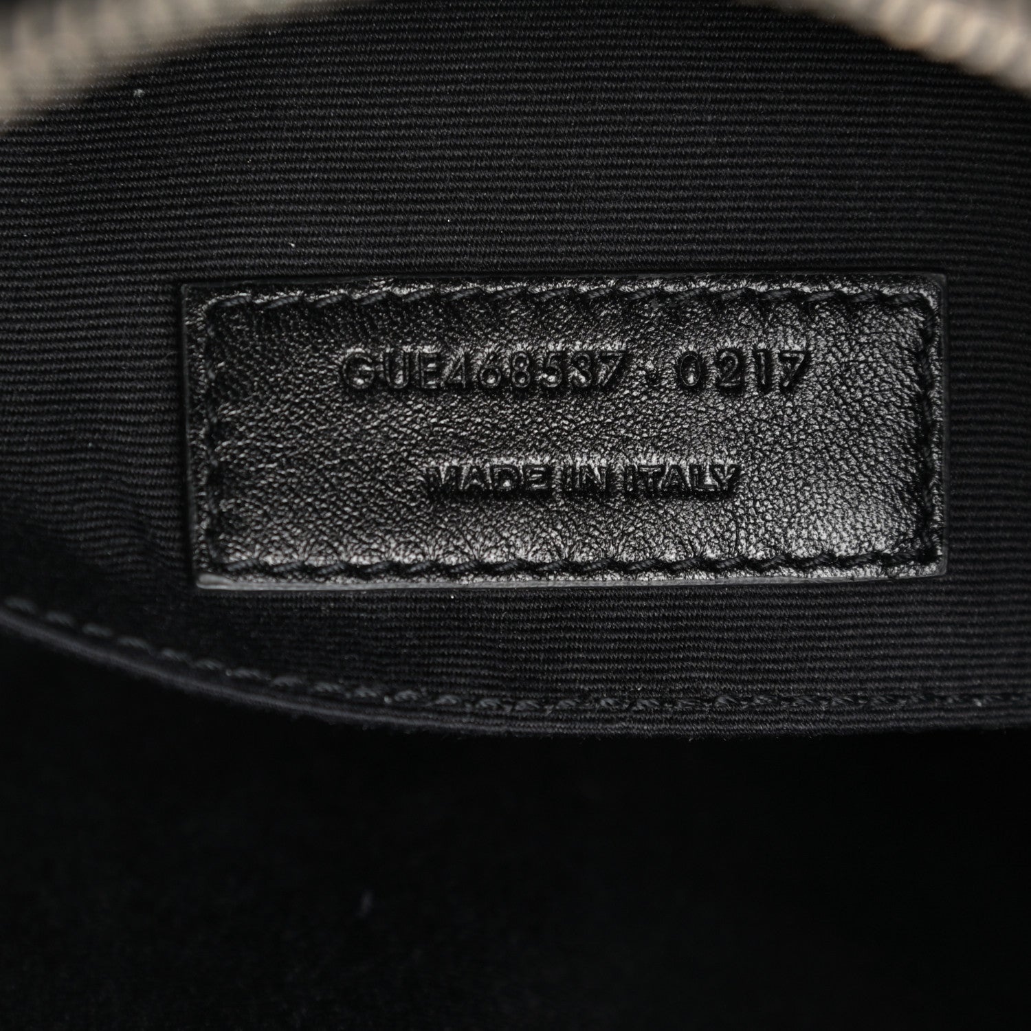 Saint Laurent Cracked Shiny Calfskin Matelasse Monogram Lou Camera Bag Black 7 of 10