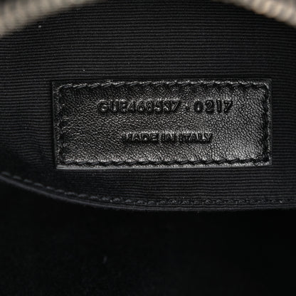 Saint Laurent Cracked Shiny Calfskin Matelasse Monogram Lou Camera Bag Black 7 of 10