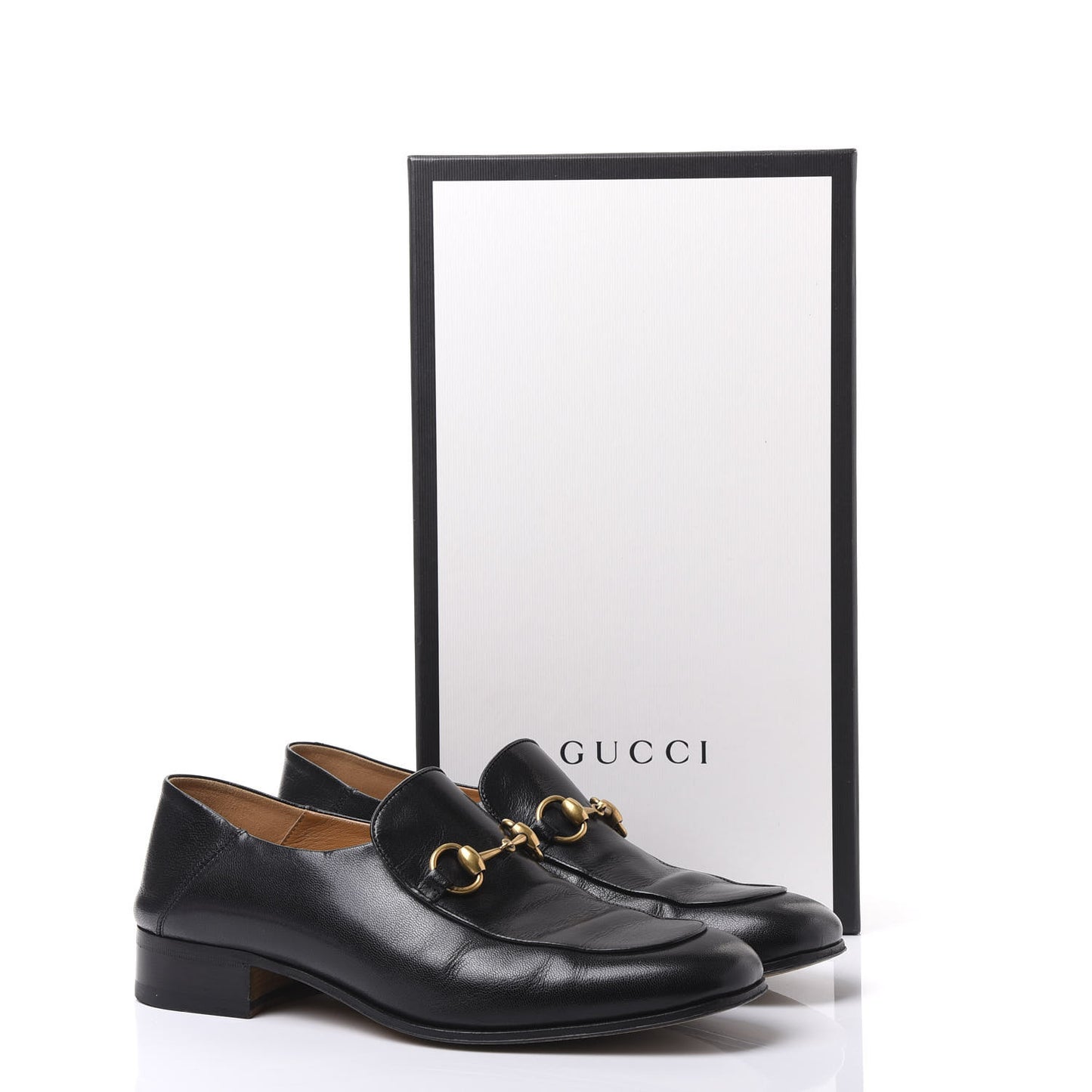 Goatskin Mens Horsebit Loafers 8.5 Black
