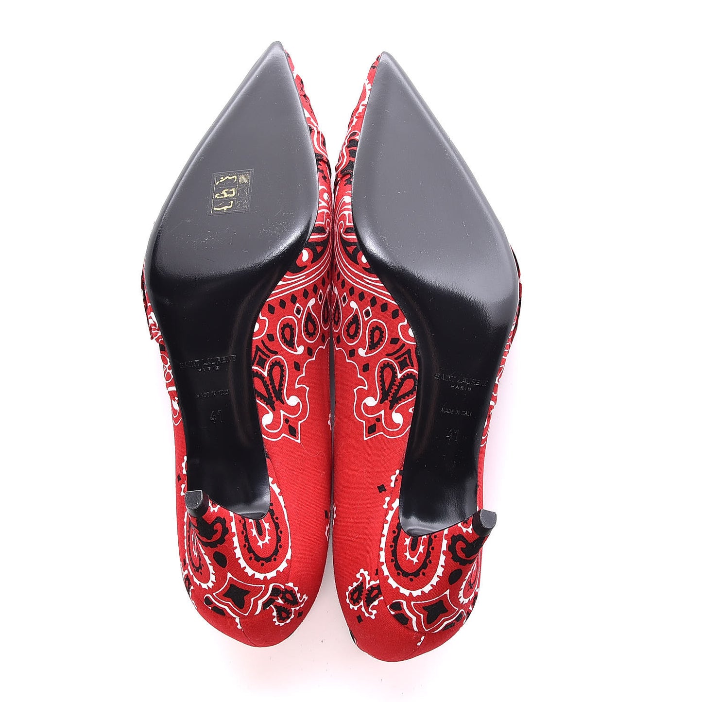 Bandana Charlotte Kitten Heel Pumps 41 Red
