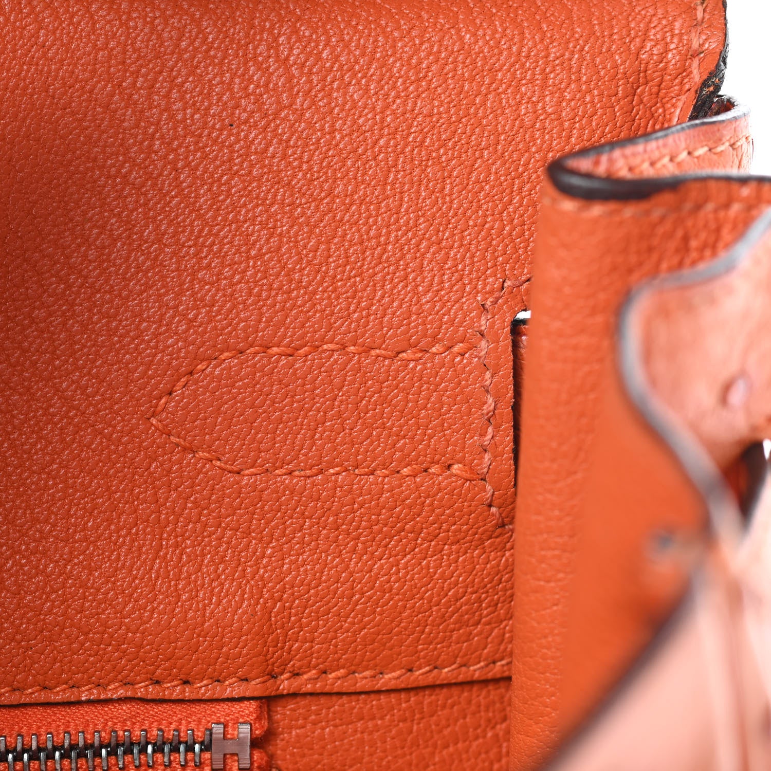 Hermes Ostrich Birkin 30 Orange 19 of 41